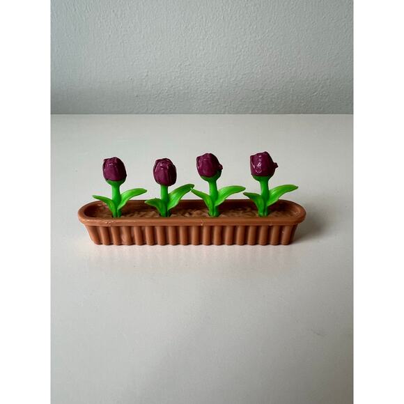 Artificial Flowers Tulips and Sunflowers Box Planters Dollhouses Toy - Picture 5 of 7